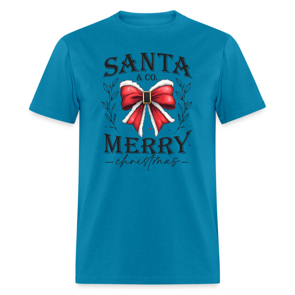 Merry Christmas Santa & Co T-Shirt - turquoise