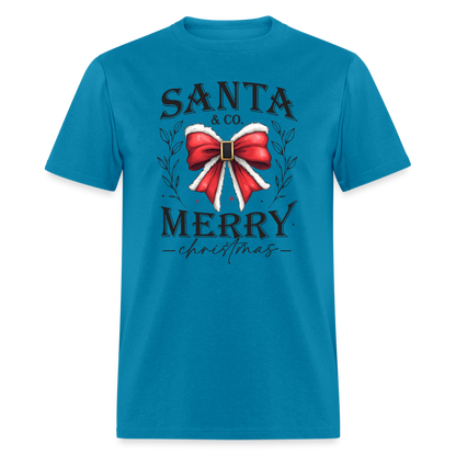 Merry Christmas Santa & Co T-Shirt - turquoise