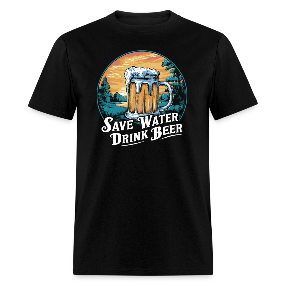 Save Water Drink Beer (Funny Drinking) T-Shirt - black