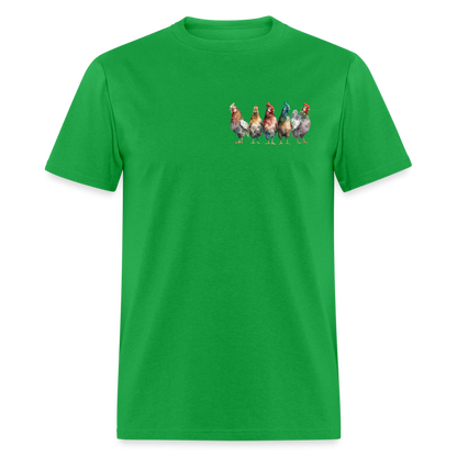 Chickenist T-Shirt (double sided print) - bright green