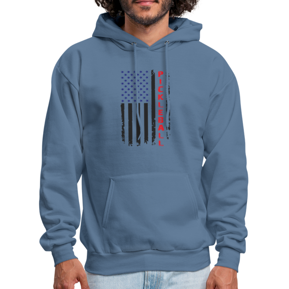 Pickleball Flag Hoodie - denim blue