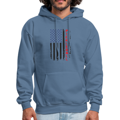 Pickleball Flag Hoodie - denim blue