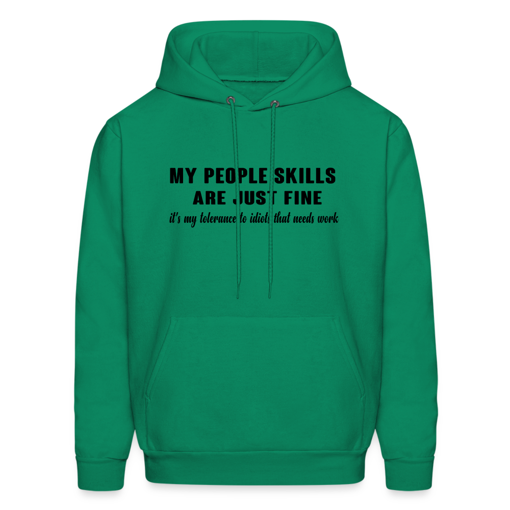 It's My Tolerance To Idiots That Needs Work Hoodie - kelly green