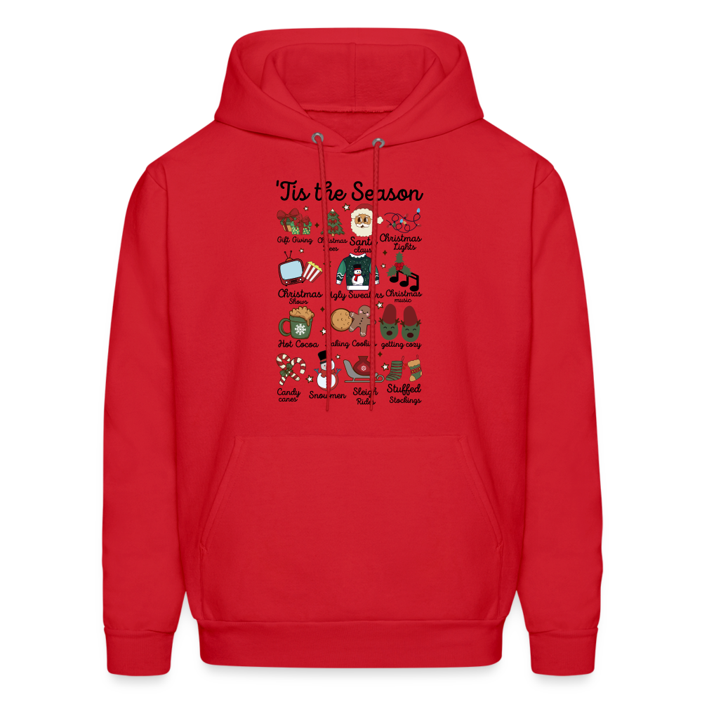 Tis The Season (Christmas) Hoodie - red