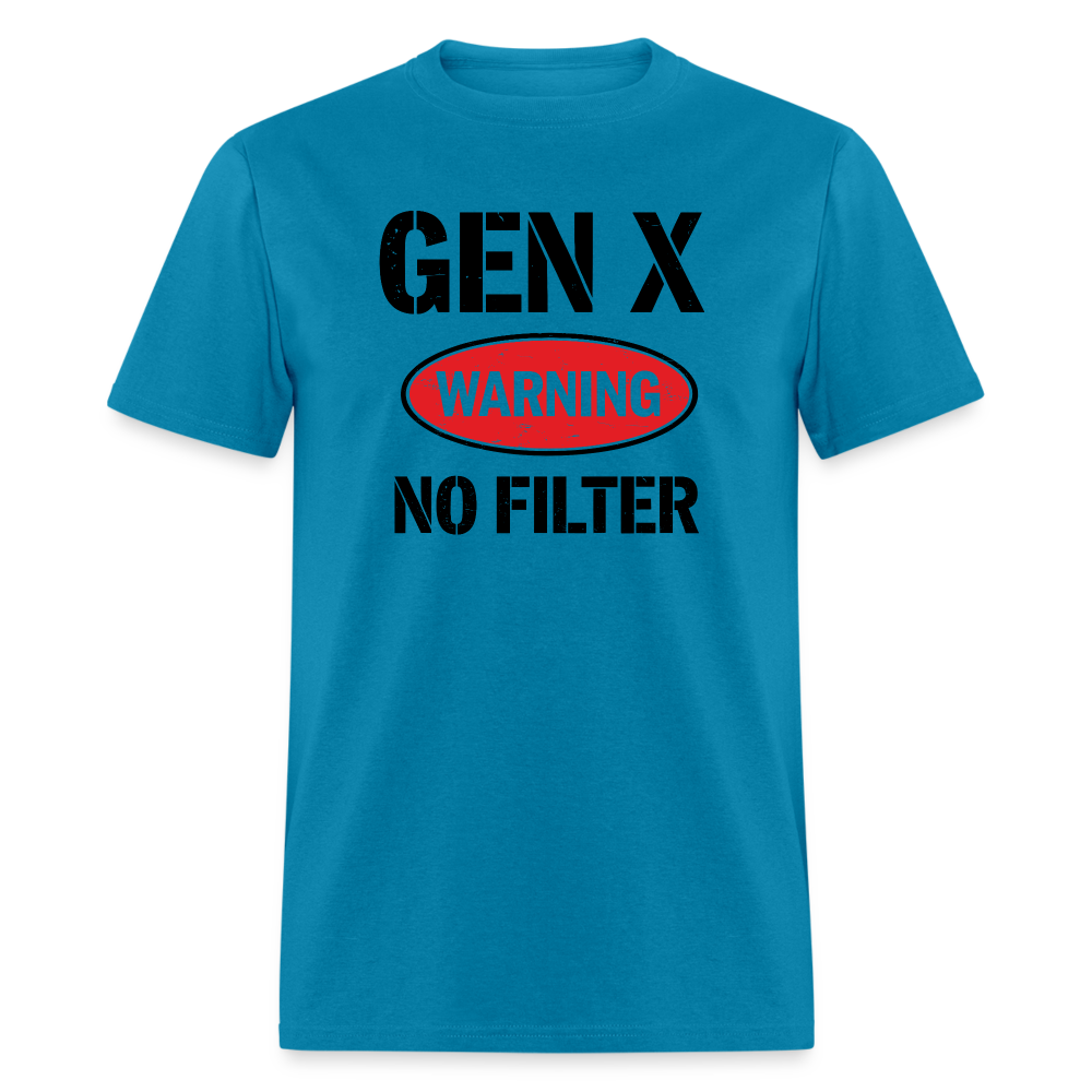 GEN-X Warning No Filter T-Shirt - turquoise