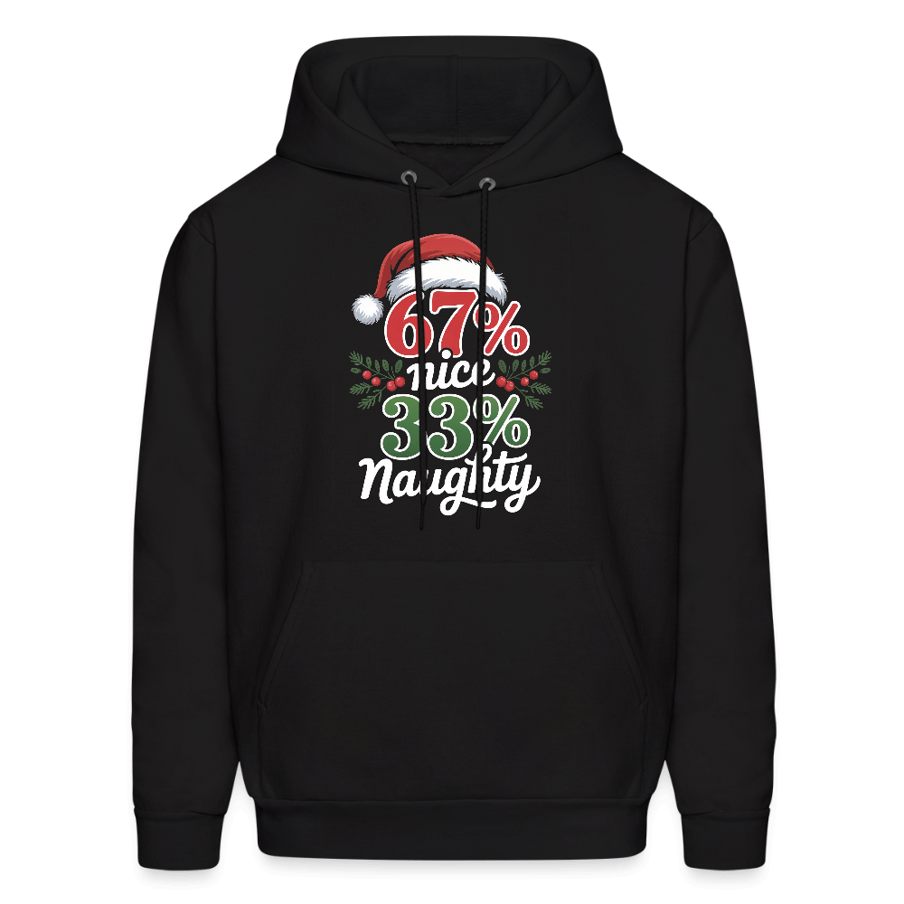 Six Seven 67% Nice 33% Naughty (Christmas) Hoodie Color: black