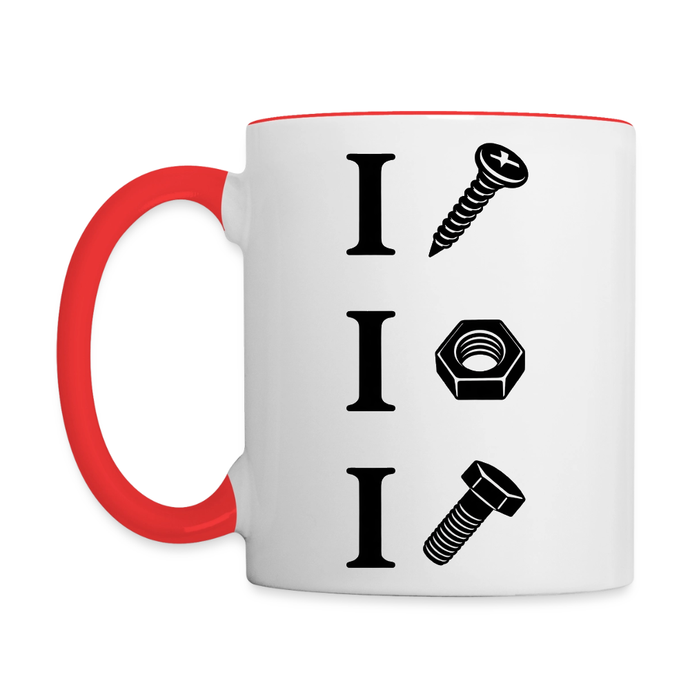 I Screw I Nut I Bolt – Funny Adult Humor Ceramic Coffee Mug Color: Red