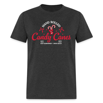 Hand Rolled Candy Canes T-Shirt - heather black