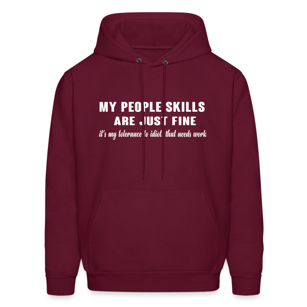 It's My Tolerance To Idiots That Needs Work Hoodie - burgundy