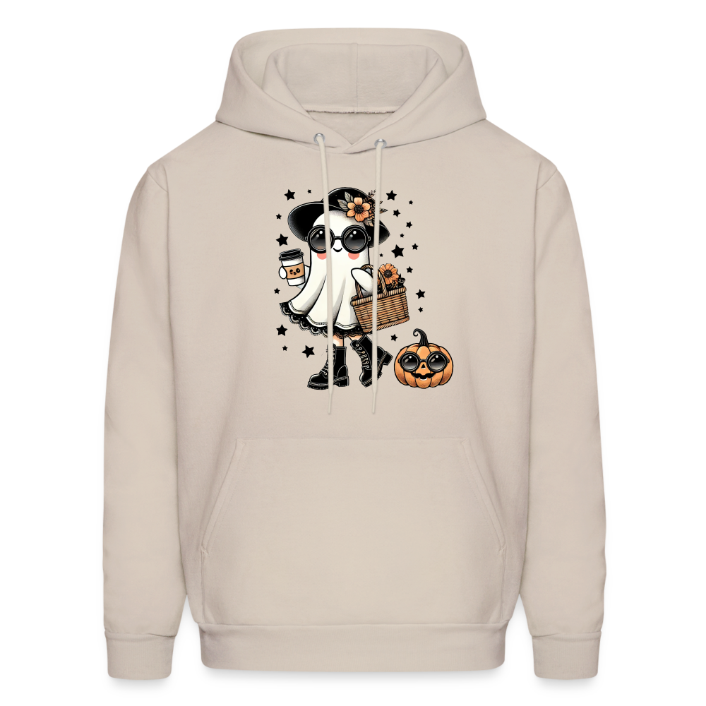 Cute Halloween Mom Ghost Hoodie - Sand