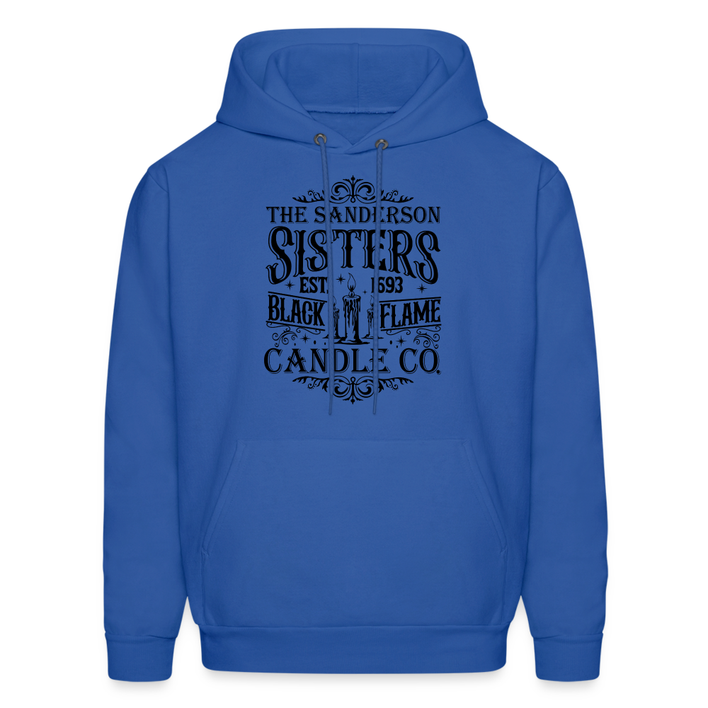 The Sanderson Sisters Black Flame Candle Co. Hoodie (Halloween) - royal blue