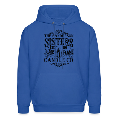 The Sanderson Sisters Black Flame Candle Co. Hoodie (Halloween) - royal blue