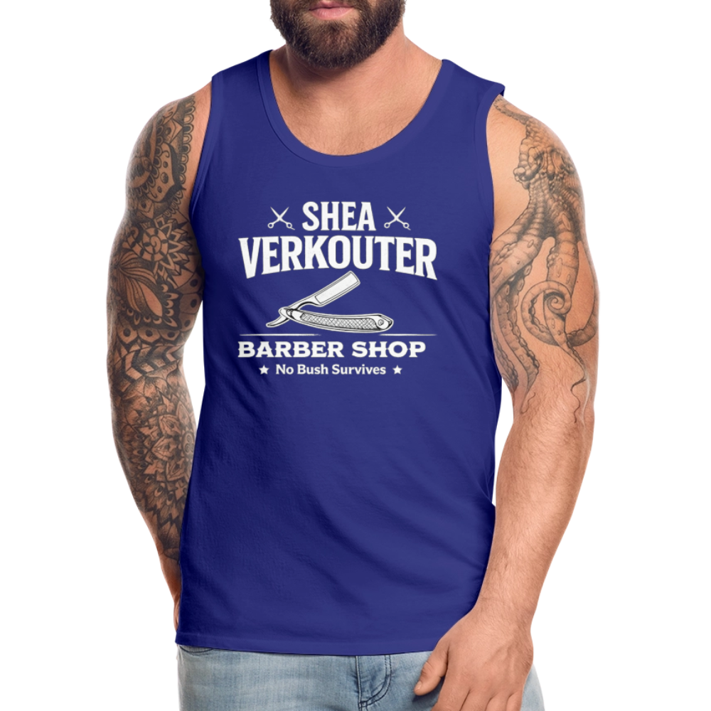 Shea Verkouter Barber Shop Funny Tank Top - royal blue