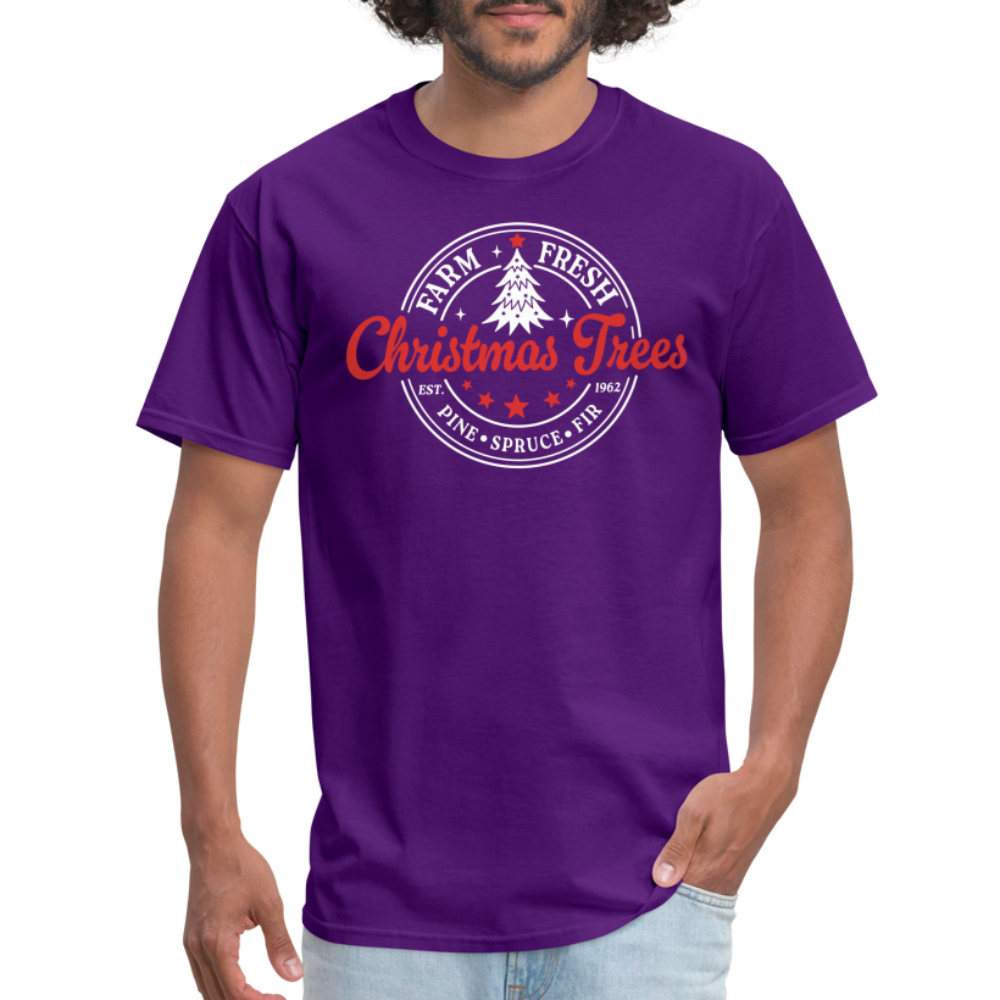 Farm Fresh Christmas Trees T-Shirt - purple