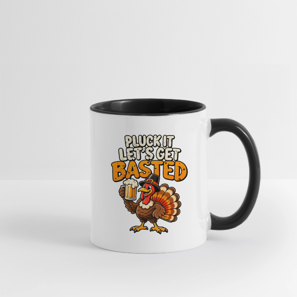 Pluck It Let’s Get Basted Coffee Mug - white/black