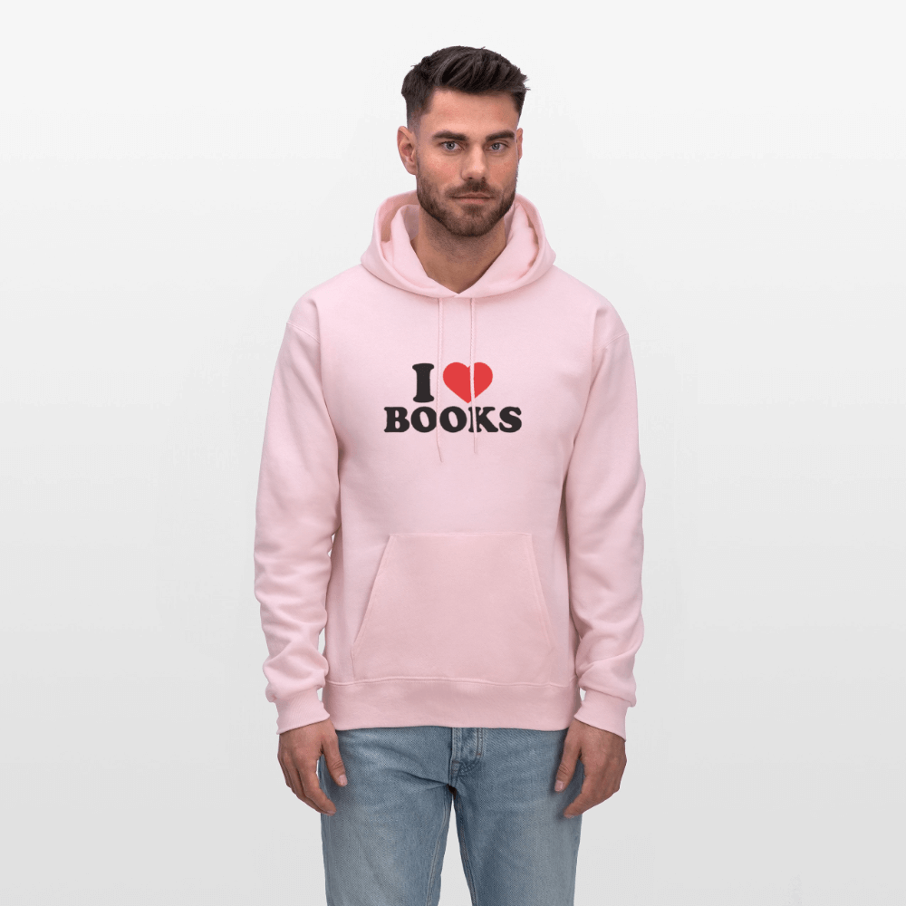 I Love Books Hoodie Color: white