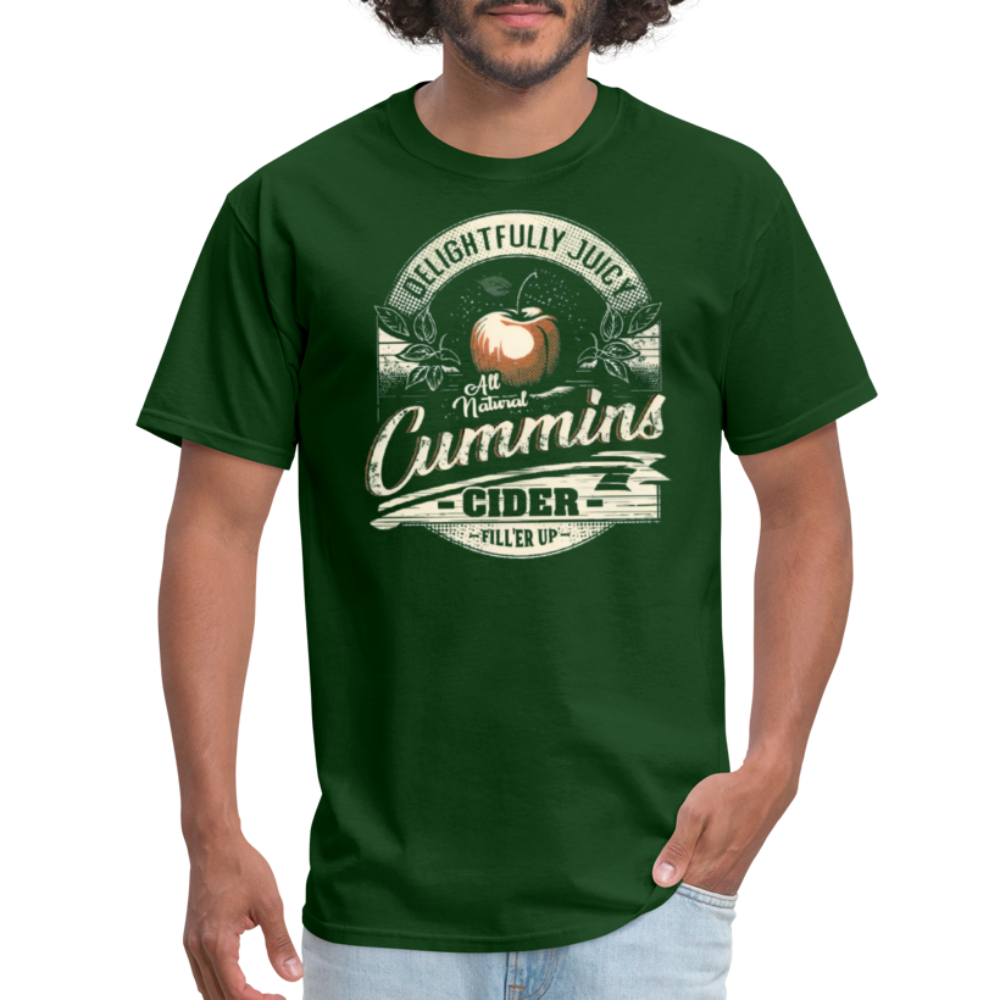 Vintage Cummins Cider (Funny Adult Humor) T-Shirt - forest green