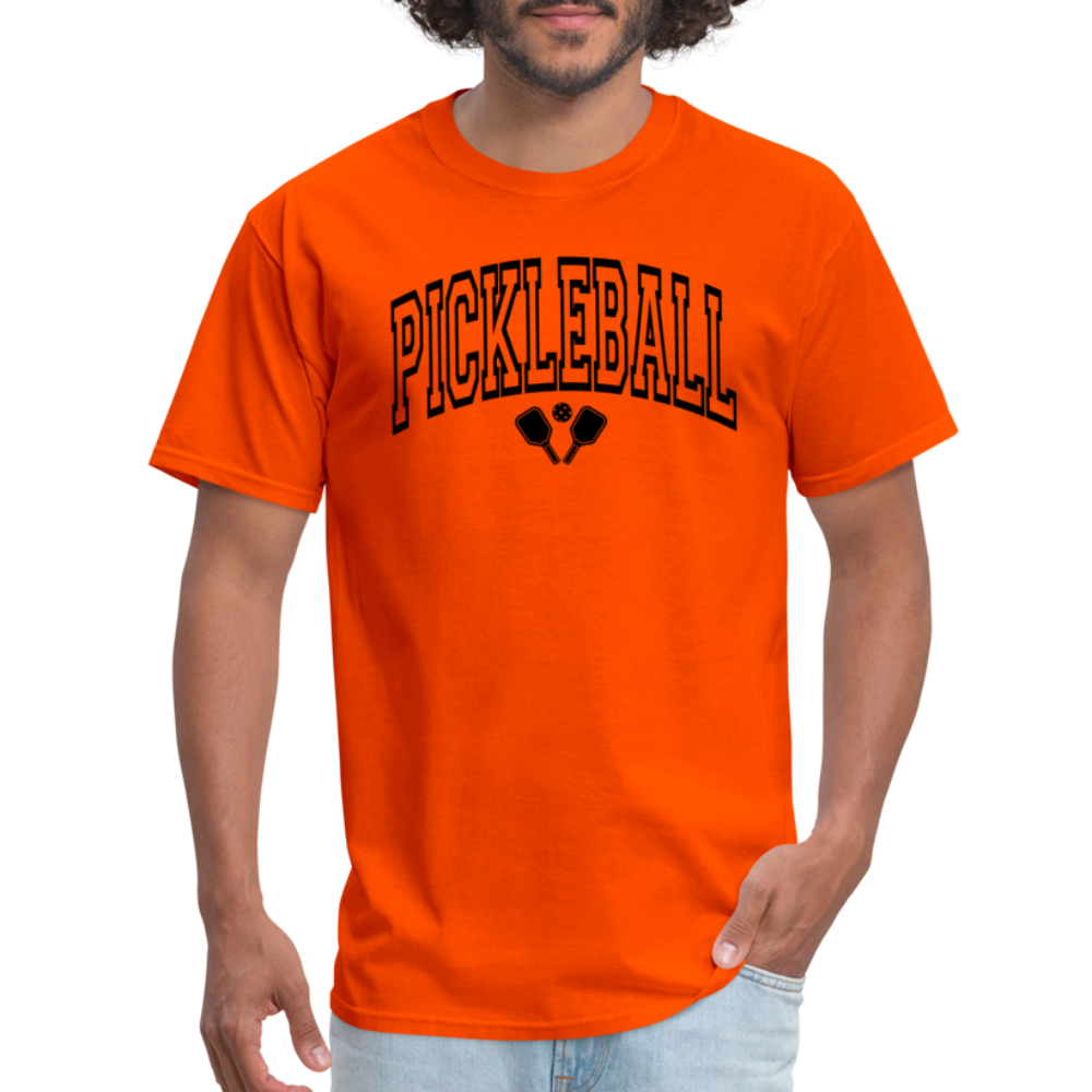 Pickleball T-Shirt (Black Arch Letters) - orange