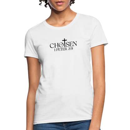 Chosen 1 Peter 2:9 Women's T-Shirt - white