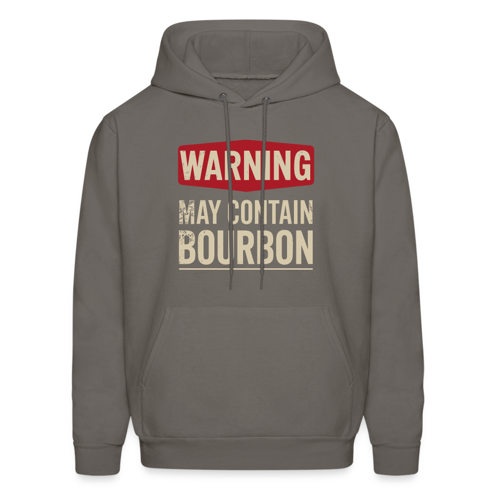 Warning May Contain Bourbon Hoodie - asphalt gray