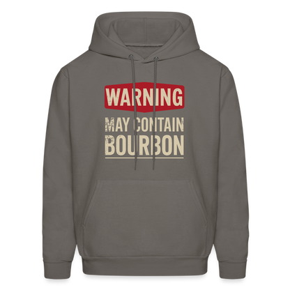 Warning May Contain Bourbon Hoodie - asphalt gray