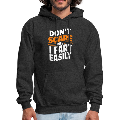 Don't Scare Me I Fart Easily Hoodie - charcoal grey