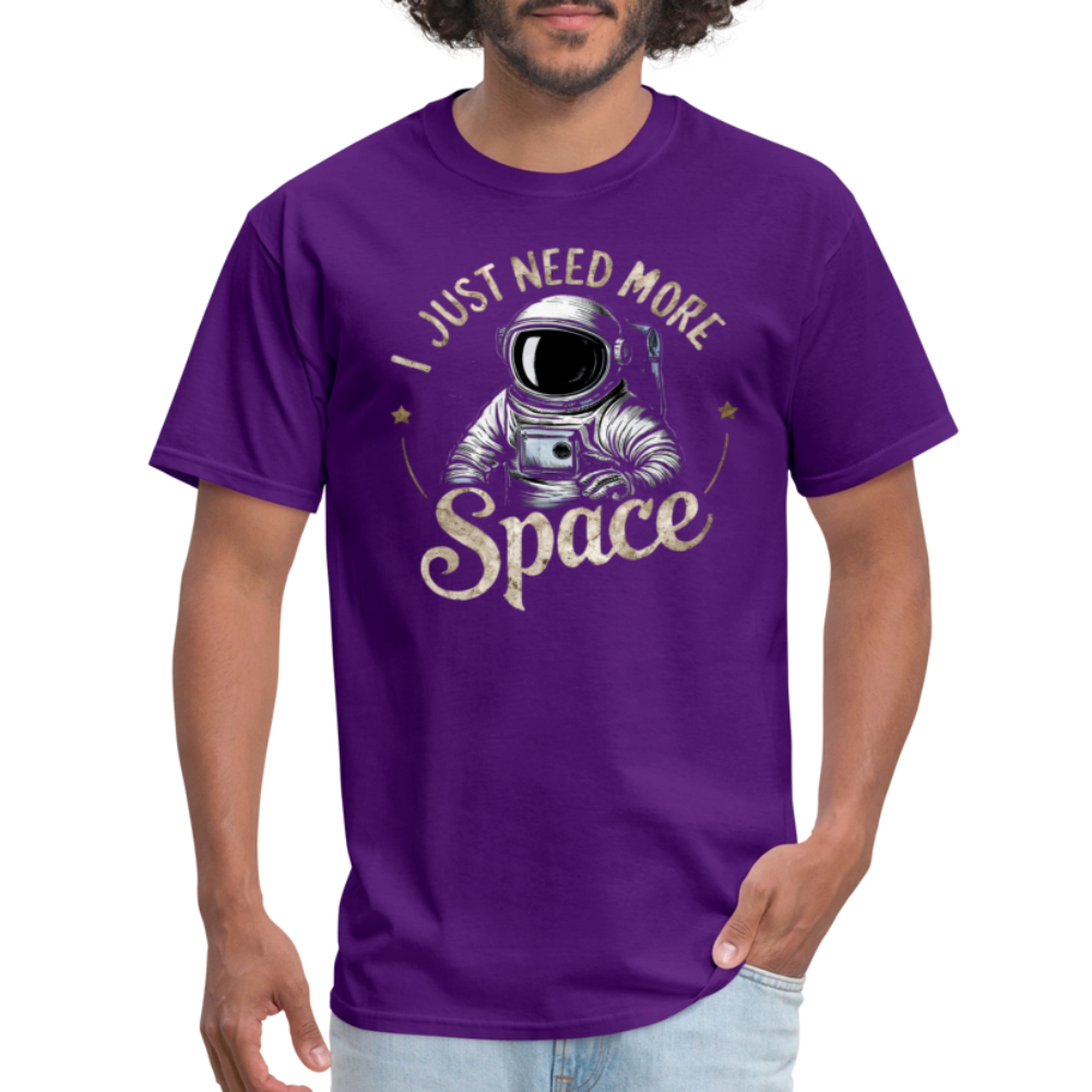 I Just Need More Space (Sarcastic Astronaut)  T-Shirt - purple