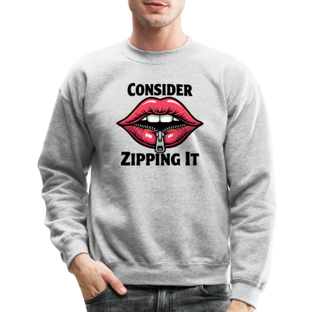 Consider Zipping It Sweatshirt - heather gray