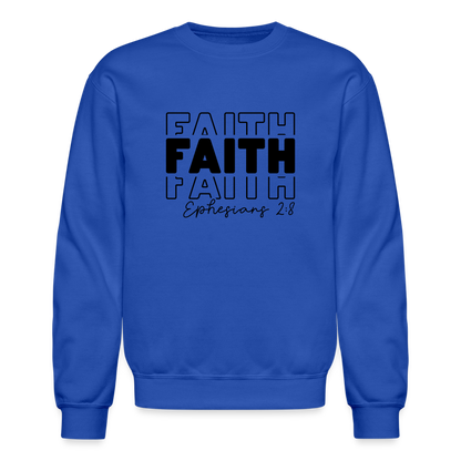 Faith Ephesians 2:8 Sweatshirt - royal blue