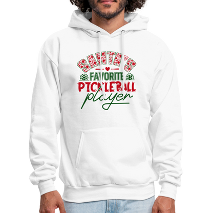 Santa's Favorite Pickleball Player Hoodie - white