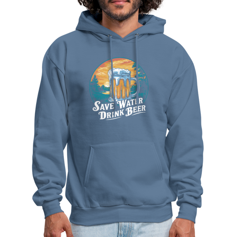 Save Water Drink Beer (Funny Drinking) Hoodie - denim blue