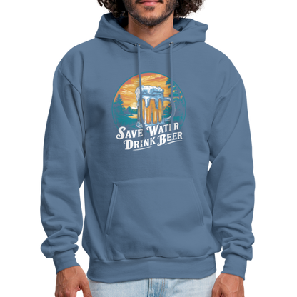 Save Water Drink Beer (Funny Drinking) Hoodie - denim blue