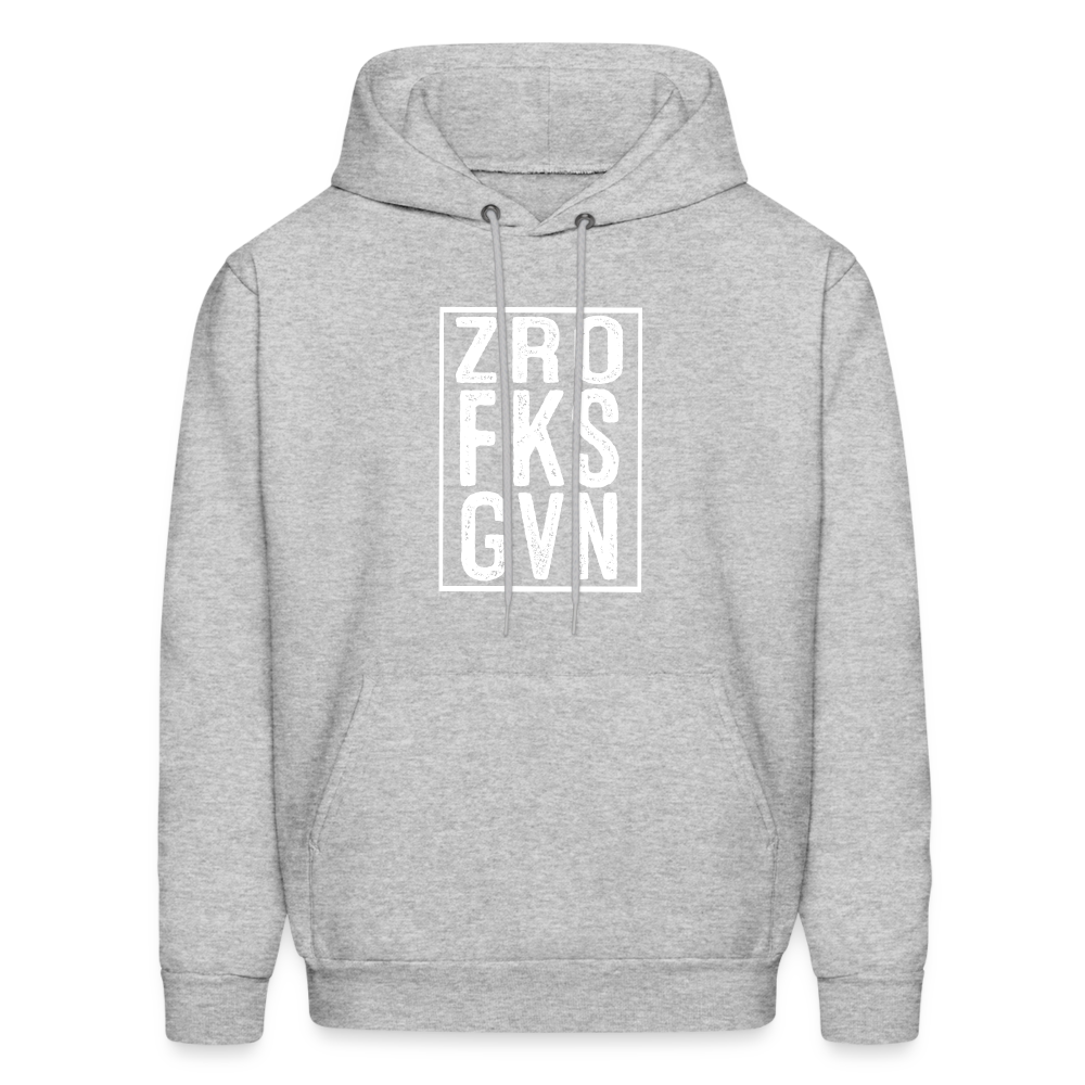 ZRO FKS GVN (Zero Fucks Given) Hoodie - heather gray