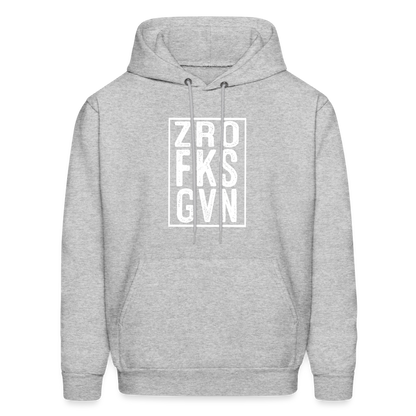 ZRO FKS GVN (Zero Fucks Given) Hoodie - heather gray