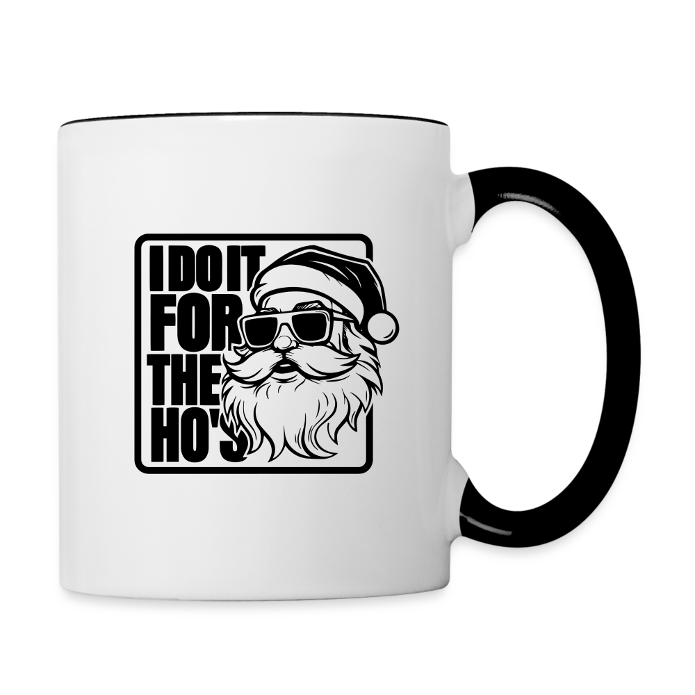 I Do It for the Ho's Funny Christmas Coffee Mug - white/black