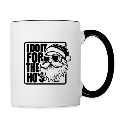 I Do It for the Ho's Funny Christmas Coffee Mug - white/black