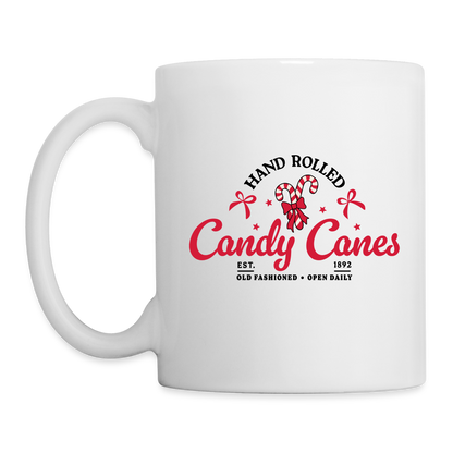 Hand Rolled Candy Canes Coffee Mug - white