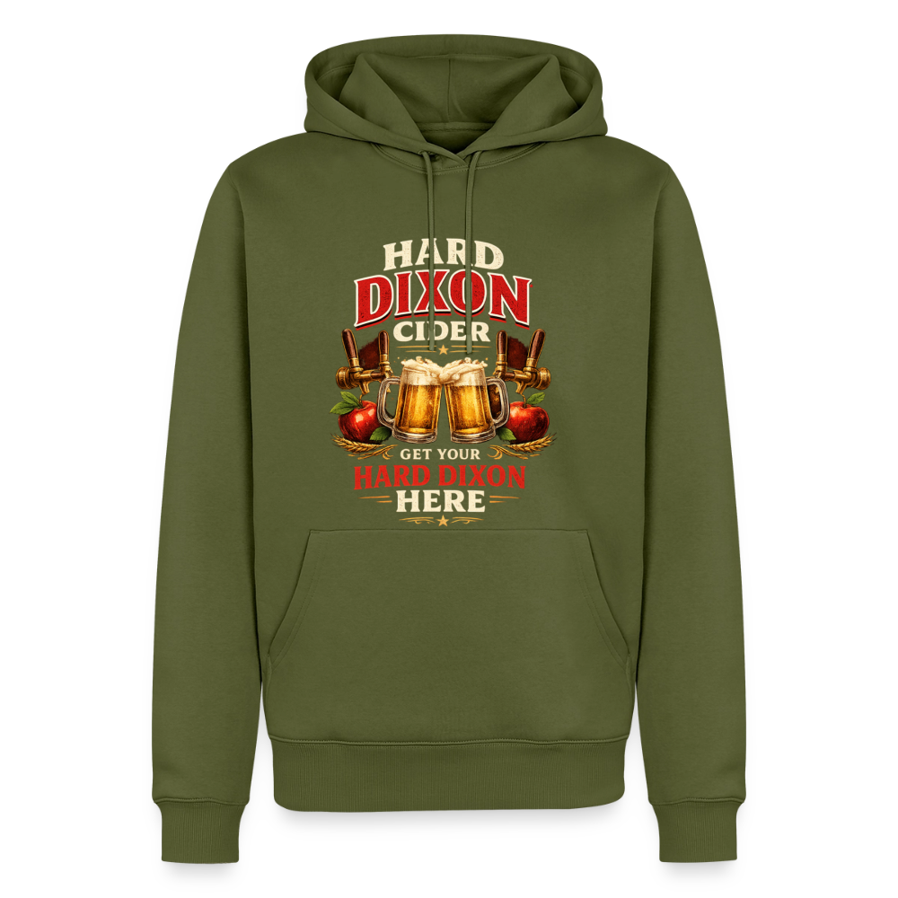 Hard Dixon Cider Funny Premium Hoodie (Funny Adult Humor) Color: khaki green