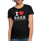I Love DOGE (Dept of Government Efficiency) Women's Contoured T-Shirt