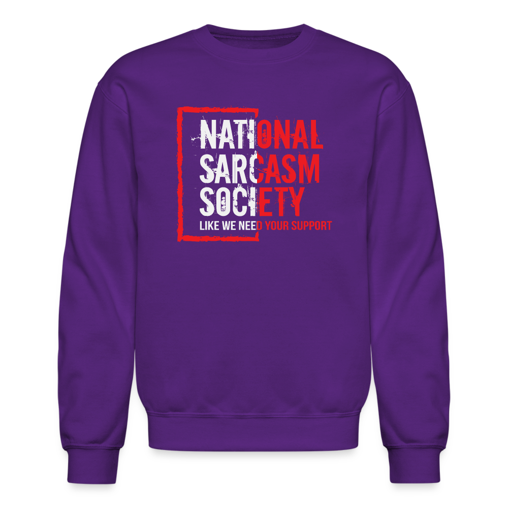 National Sarcasm Society Sweatshirt - purple