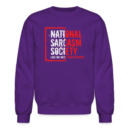 National Sarcasm Society Sweatshirt - purple