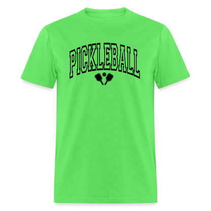 Pickleball T-Shirt (Black Arch Letters) - kiwi