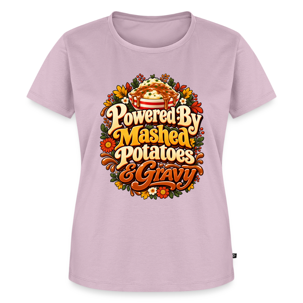 Powered by Mashed Potatoes & Gravy – Fall Floral Women’s Premium T-Shirt - dusty pink