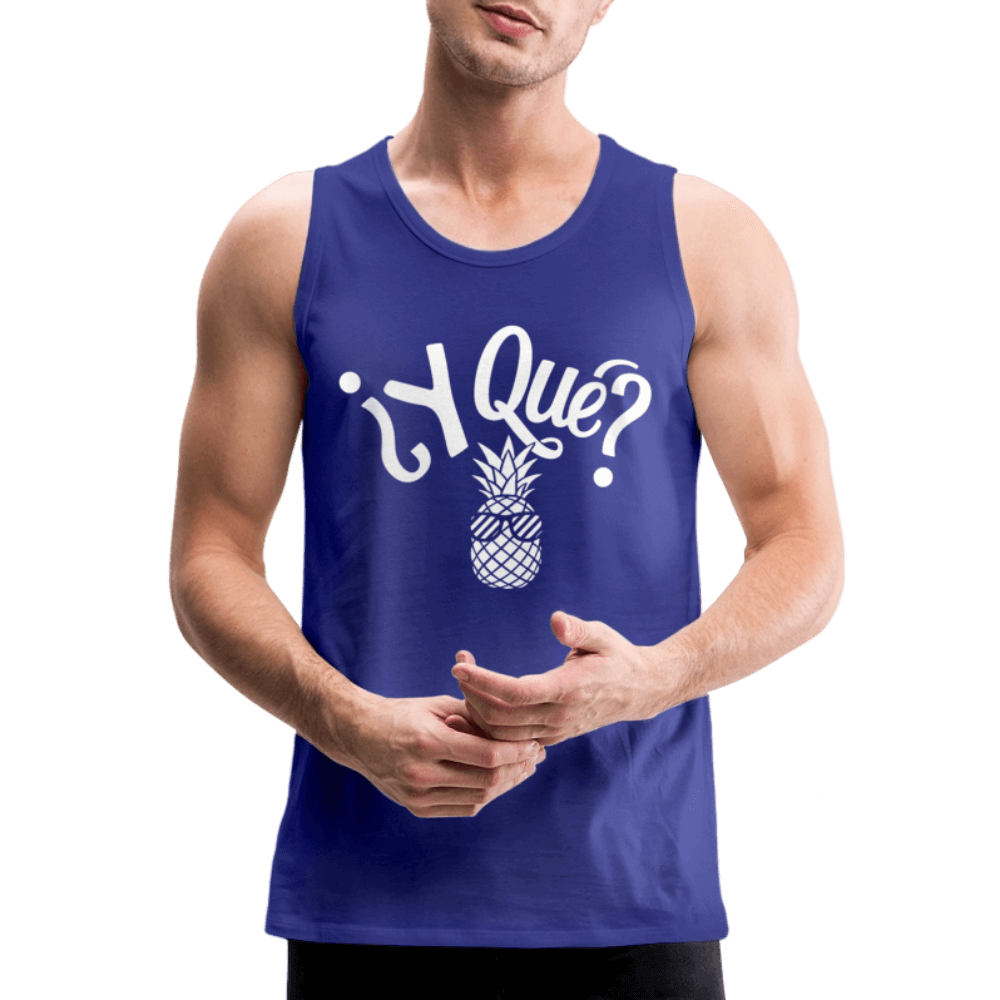 Y Que Piña (Latin Attitude) Men’s Premium Tank Top - royal blue