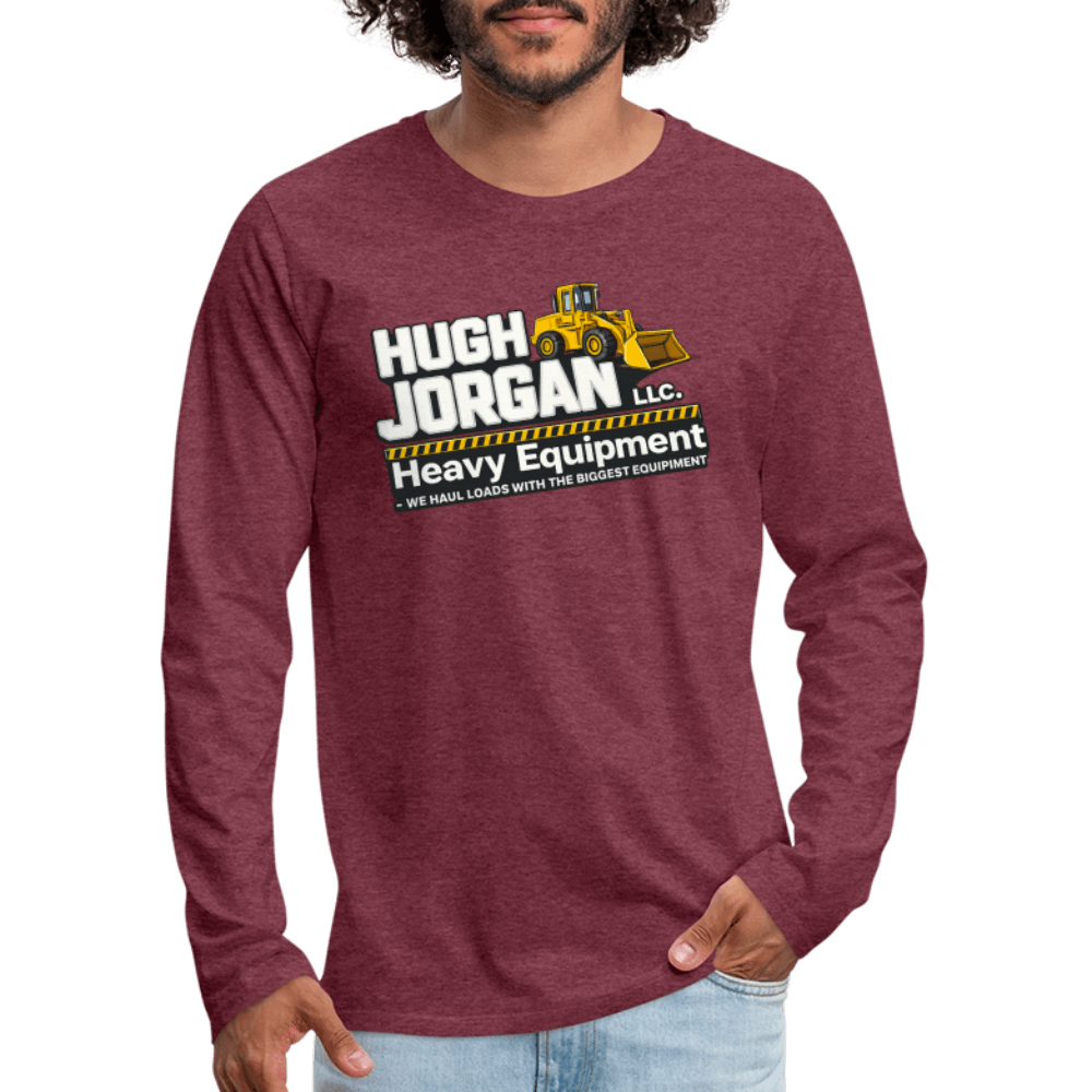Hugh Jorgan Men's Long Sleeve T-Shirt – Funny Adult Humor Shirt Color: black