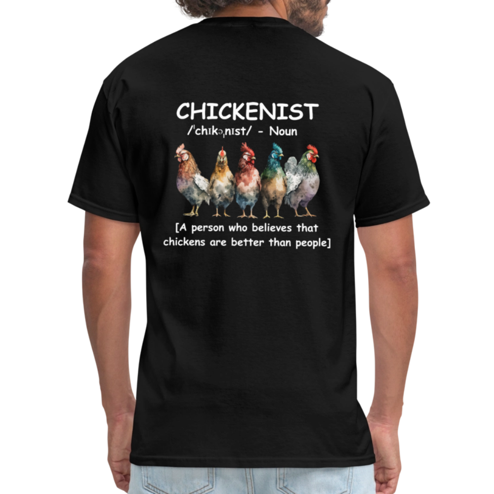 Chickenist T-Shirt (double sided print) - black