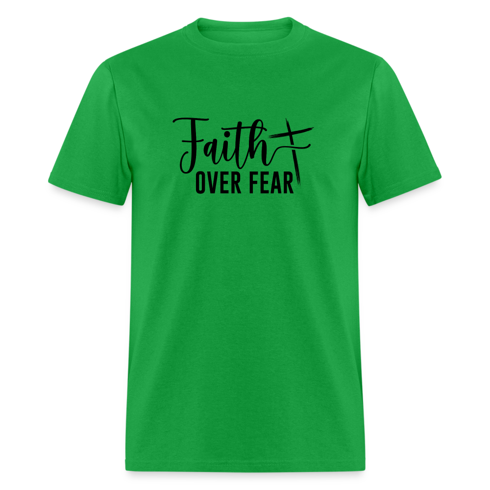 Faith Over Fear T-Shirt - bright green