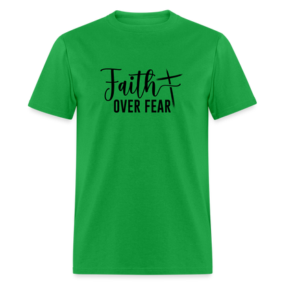 Faith Over Fear T-Shirt - bright green