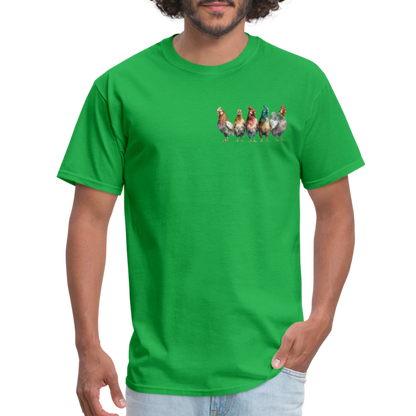 Chickenist T-Shirt (double sided print) - bright green