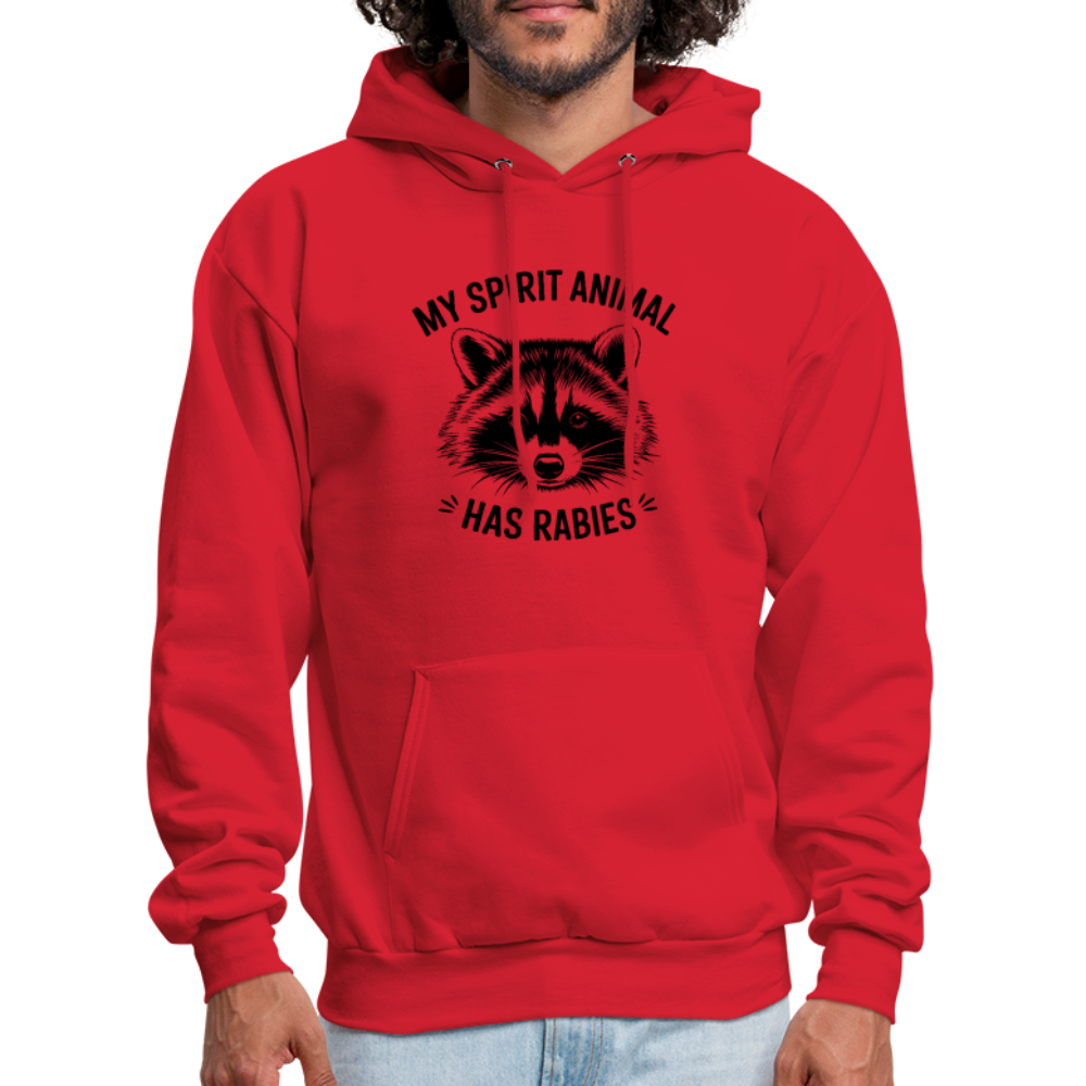 My Spirit Animal Has Rabies Hoodie - red